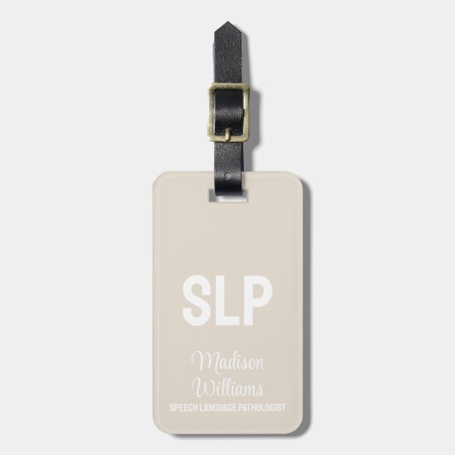 Personlig SLP Tal Språkpatolog Gift Bagagebricka (Vertikal Framsida)