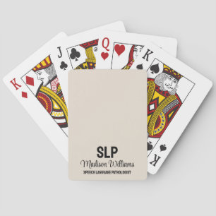 Personlig SLP Tal Språkpatolog Gift Casinokort