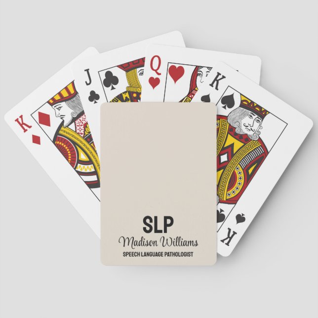 Personlig SLP Tal Språkpatolog Gift Casinokort (Baksidan)