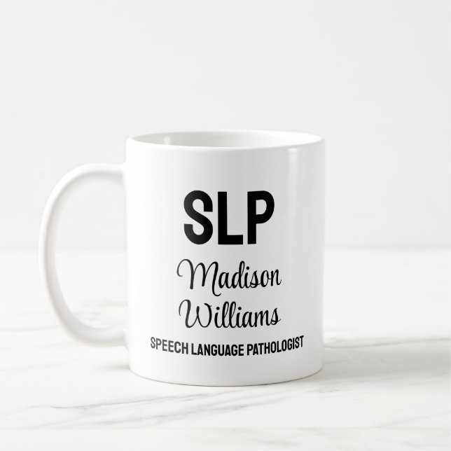 Personlig SLP Tal Språkpatolog Gift Kaffemugg (Vänster)