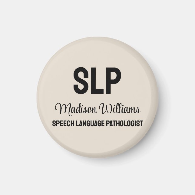 Personlig SLP Tal Språkpatolog Gift Magnet (Framsidan)