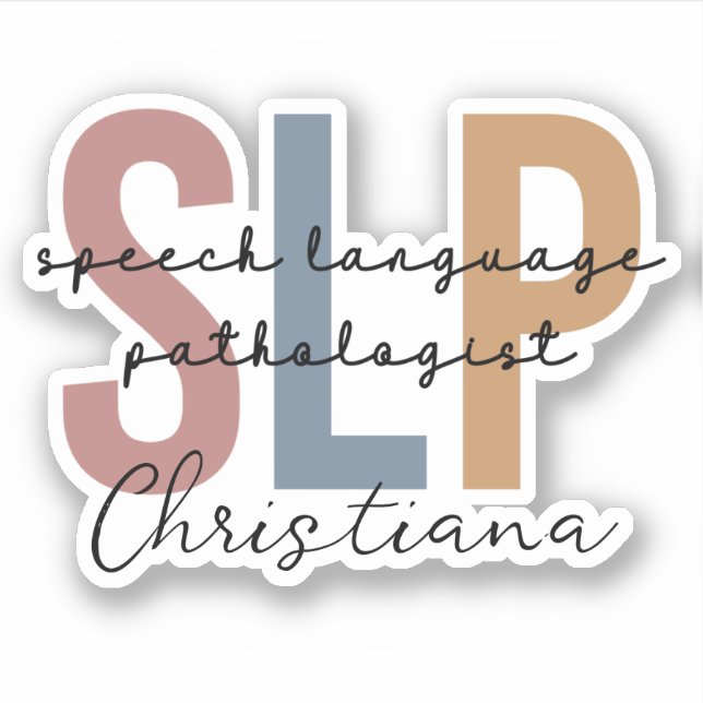 Personlig SLP Tal språkpatolog Klistermärken (Framsida)