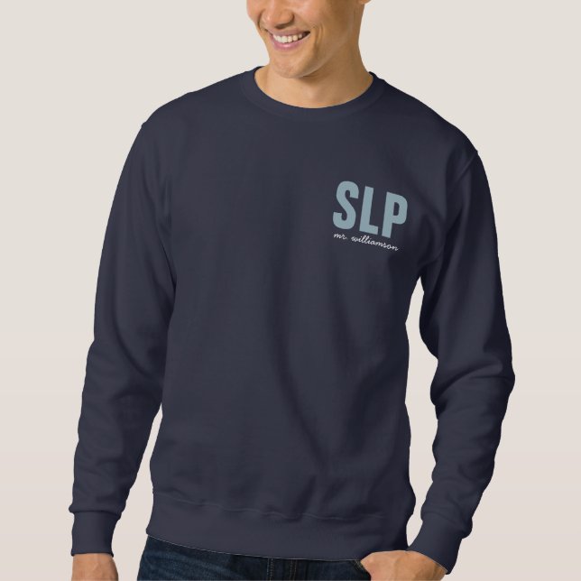 Personlig SLP Tal språkpatolog Lång Ärmad Tröja (Framsida)