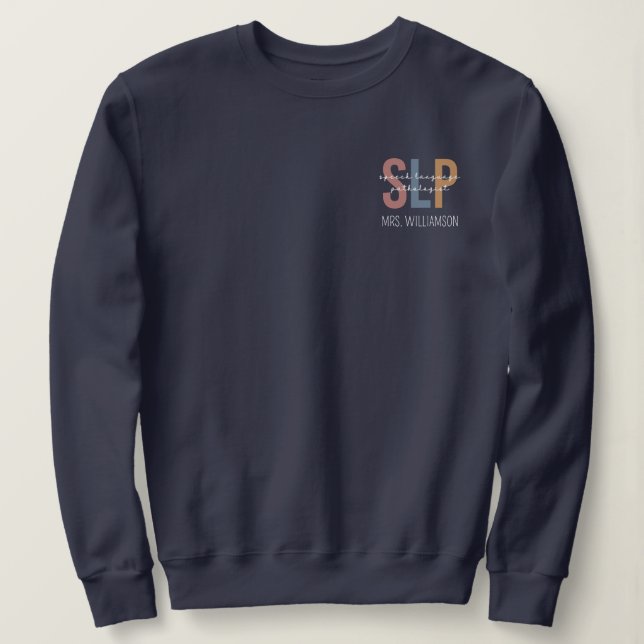 Personlig SLP Tal språkpatolog T Shirt (Design framsida)