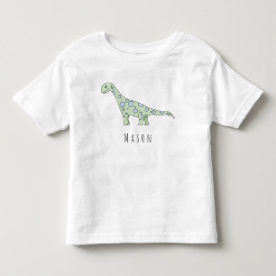 Personlig Småbarn Boy Doodle Dinosaur med Namn Tröja