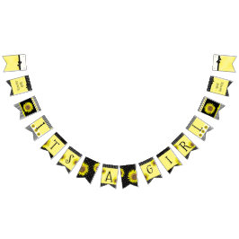 Personlig Småblommiga babyskor Vimplar