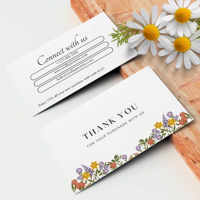 Personlig Small Business Tackkort Visitkort (Personalized Small Business Thank You Notes)