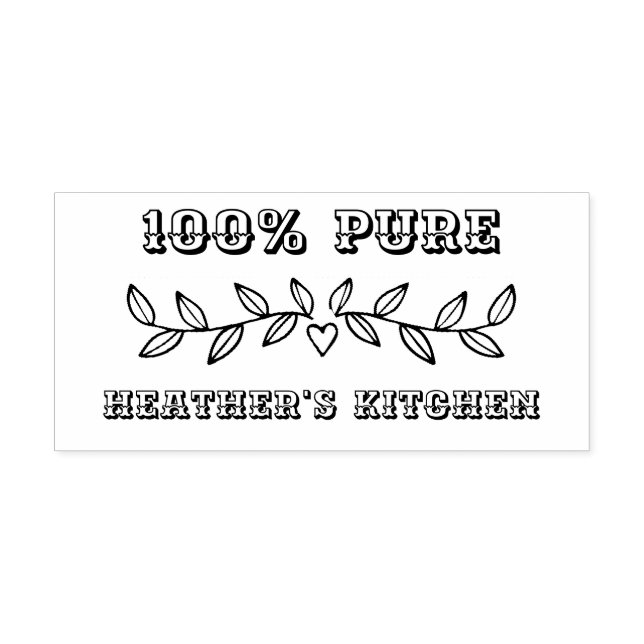 Personlig Small Business Wood Art Frimärke Stämpel (Tryck)