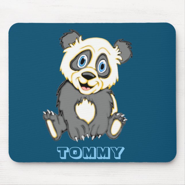 Personlig Smilande Panda Bear Musmatta (Framsidan)