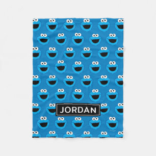 Personlig Smiling Cookie Monster Mönster Fleecefilt