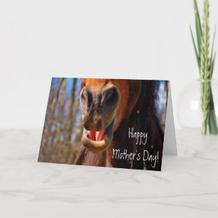 Personlig Smiling Horse Mors dag Kort