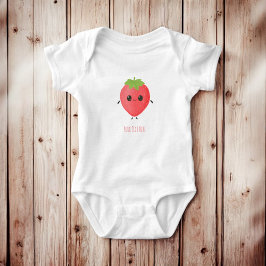 Personlig smultronnamn söt babyklänning t shirt