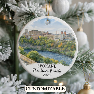Personlig Smyckad Ornament från Spokane, Anpassad