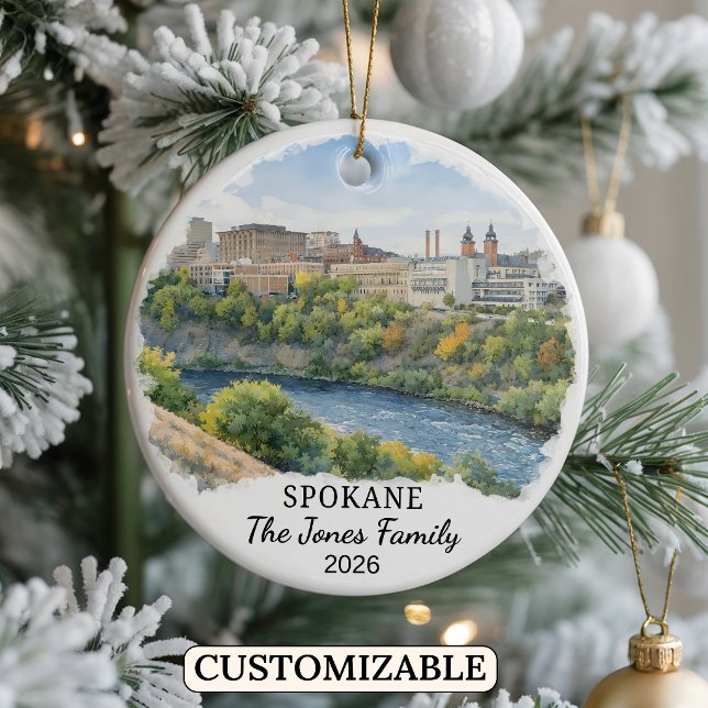 Personlig Smyckad Ornament från Spokane, Anpassad  (Skapare uppladdad)