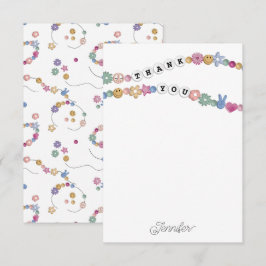 Personlig smycken för barn vänskapsarmband tjej tack kort