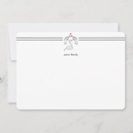 Personlig Snakes N'Guns Stationary Flat Card Anteckningskort