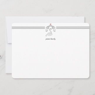 Personlig Snakes N'Guns Stationary Flat Card Anteckningskort