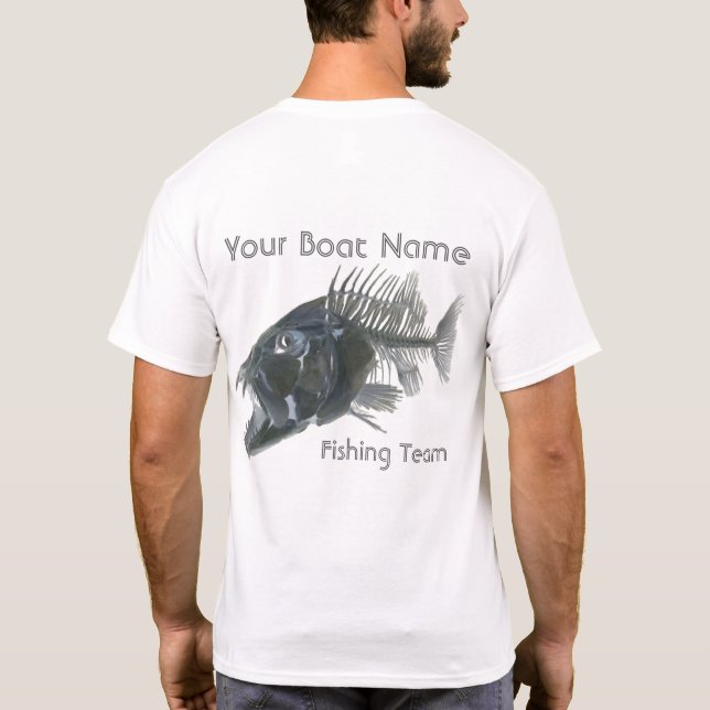 Personlig Snapper Fishbone Namn Tee Shirt (Baksida)