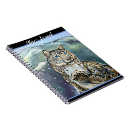 Personlig Snö Leopard~bärbar dator Anteckningsbok