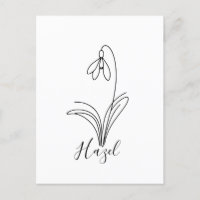 Personlig snödroppe födelsemånadens blomma Januari