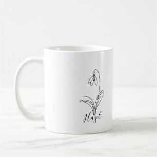 Personlig snödroppe födelsemånadsblomma Januari Kaffemugg