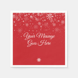 Personlig Snöflingor God jul Pappersservett