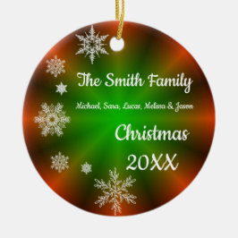 Personlig Snöflingor jultomte Julgransprydnad Keramik