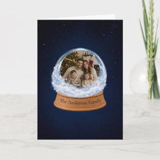 Personlig Snöglob Snöglob Familjefoto Jul Helgkort