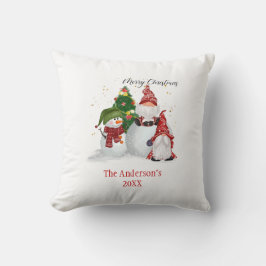 Personlig Snögubbars Gnomes-jul Kudde