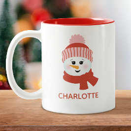 Personlig Snögubbe 2-tonkaffe Mugg