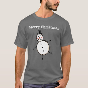 Personlig Snögubbe jul T Shirt