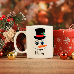 Personlig Snögubbe med tofat Kaffemugg