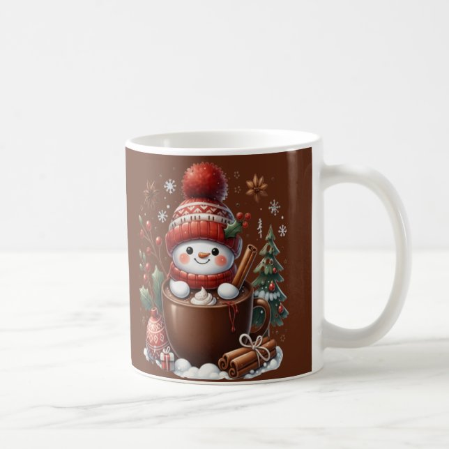 Personlig Snömannemugg - Anpassad Namnpresent Kaffemugg (Höger)