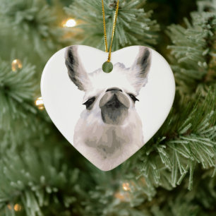 Personlig Snooty Snobby Llama Julgransprydnad Keramik