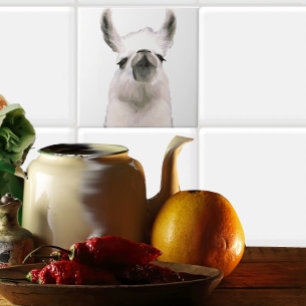 Personlig Snooty Snobby Llama Kakelplatta