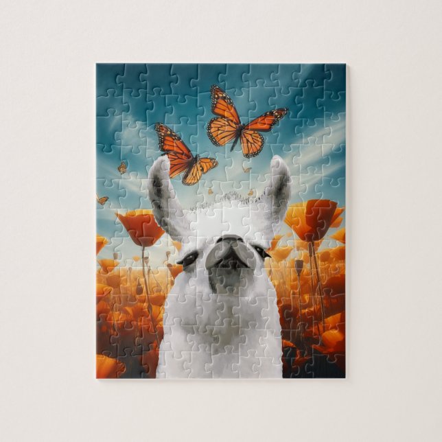 Personlig Snooty Snobby Llama Pussel (Vertikal)
