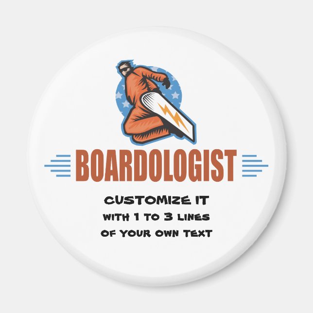Personlig Snowboarding Magnet (Framsidan)