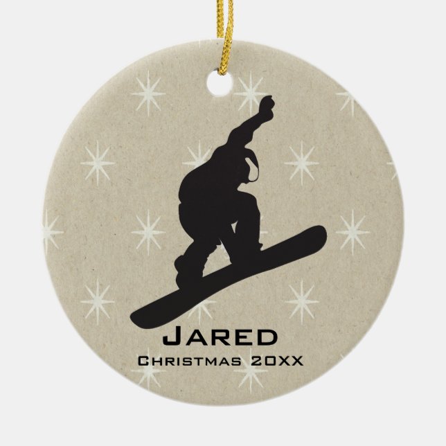 Personlig Snowboarding Ornament (Framsidan)