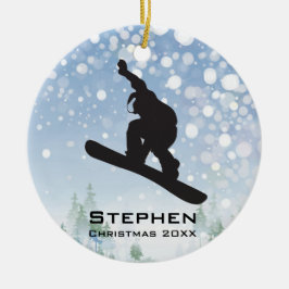 Personlig Snowboarding Ornament