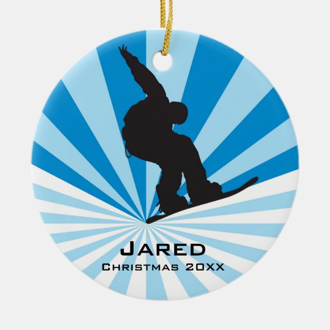 Personlig Snowboarding Ornament (Framsidan)