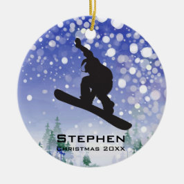 Personlig Snowboarding Ornament