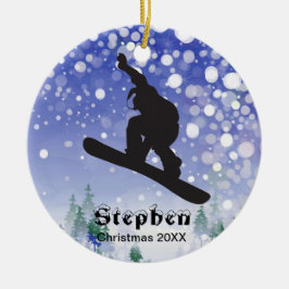 Personlig Snowboarding Ornament