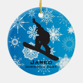Personlig Snowboarding Ornament