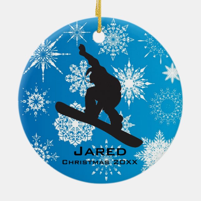 Personlig Snowboarding Ornament (Baksidan)
