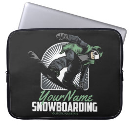 Personlig Snowboarding Snö Boarder Shredding Laptop Fodral