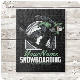 Personlig Snowboarding Snö Boarder Shredding Pussel