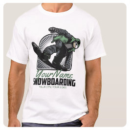Personlig Snowboarding Snö Boarder Shredding T Shirt