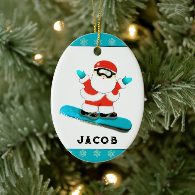 Personlig Snowboarding Snowboarder - Insamlingsbar Julgransprydnad Keramik (Träd)