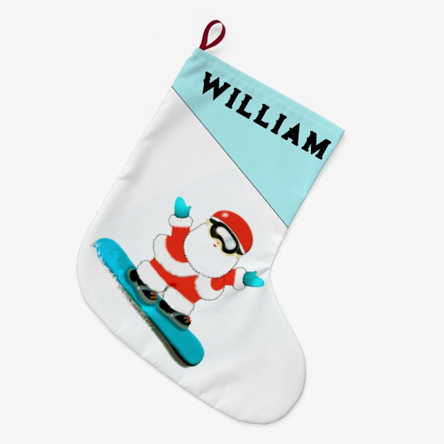 Personlig snowboardpresent stor julstrumpa (Framsidan (Hängande))