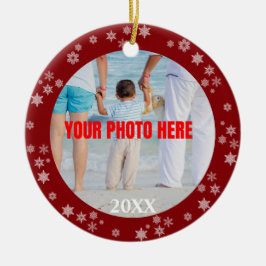 Personlig Snowflakad Borderade jul Julgransprydnad Keramik